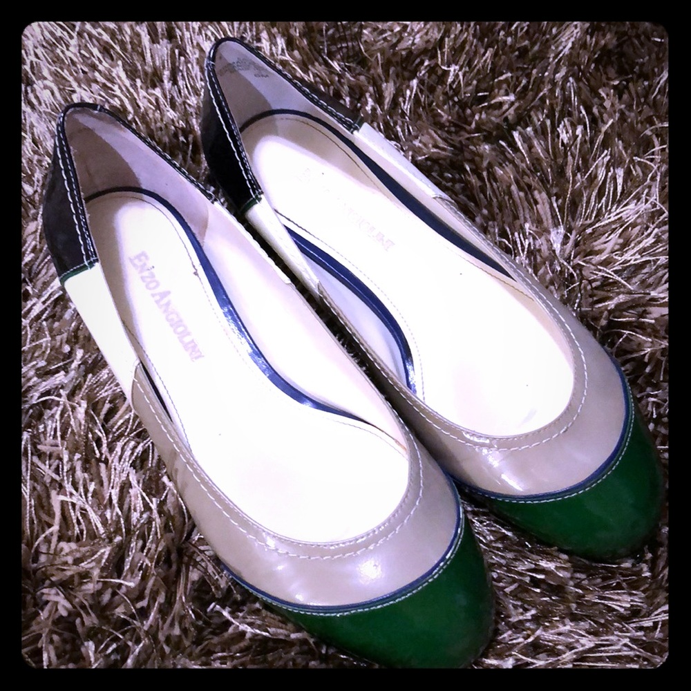 Enzo Angiolini genuine patent leather flats